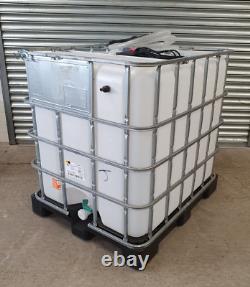1000-ltr IBC Tank for Waterfed Pole Window Cleaning with Transfer Pump & Nozzle