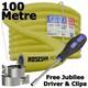 100m Water Fed Pole Hose 6mm Microbore Pipe Wfp Free Clips & Driver