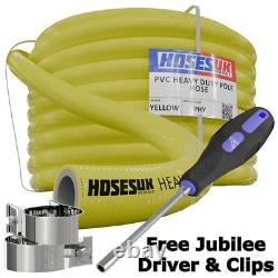 100m Water Fed Pole Hose 6mm Microbore Pipe WFP FREE Clips & Driver
