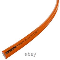 100m Water Fed Pole Hose 6mm Microbore Pipe WFP FREE Clips & Driver Orange