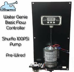 100psi Shurflo Pump & Water Genie Digital Flow Controller On Panel Wired