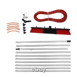 (10.5m Pole Plus 50cm Water Brush)Water Fed Pole Kit Full Accessories Alloy