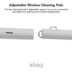 (10m 30cm Water Brush)Adjustable Window Cleaning Pole Eliminates Grease Solar