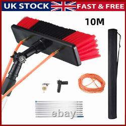 10m Window Cleaning Pole Water Fed Telescopic Brush Photovoltaic Panel Cleaning