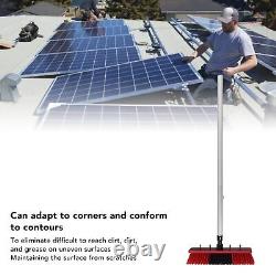 (12m 30cm Water Brush)Solar Panel Cleaning Brush Alloy Portable Adjustable