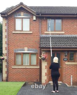 13ft Window Cleaning Pole Hose Fed Window Cleaner Equipment Extendable Brush Kit