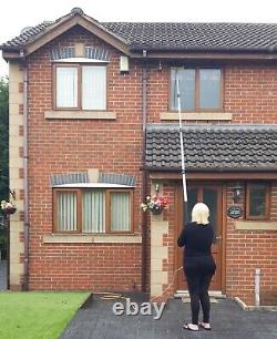 13ft Window Cleaning Pole Hose Fed Window Cleaner Equipment Extendable Brush Kit