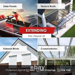 15FT Telescopic Water Fed Window Cleaner Brush Effortless Crystal Clear Shine