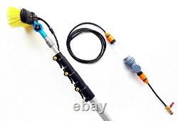 16ft-20ft-24ft Telescopic Water Fed Window Cleaning Pole, Hose Fed Equipment Kit