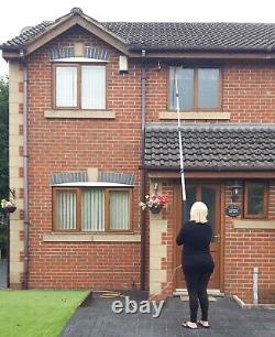 16ft-20ft-24ft Telescopic Water Fed Window Cleaning Pole, Hose Fed Extended Kit