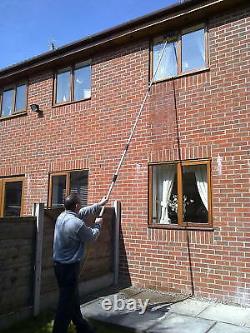 16ft Water Fed Window Cleaning Pole Cleaner Telescopic Extension Equipment Kit