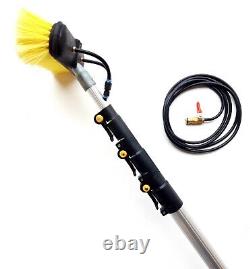 16ft Window cleaning Pole Water Fed Telescopic Hose Fed Extendable Cleaner Brush