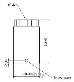 18L Litre Plastic Water Storage Tank Valeting Window Cleaning Camping