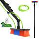 20ft Extendable Pole Water Fed Telescopic Hose Wash Brush Window Cleaner