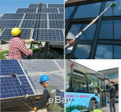 20FT Water Fed Telescopic Solar Panel Washing+30L Water Tank Cleaning Trolley