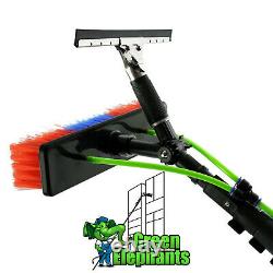 20FT Water Fed Window Cleaning Pole Cleaning Extended Extension Brush