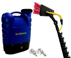 20 L Window Cleaning Backpack Blue Man And 18 Ft Impressor Gs Pole Set