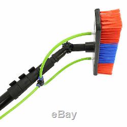 20ft Window Cleaning Water Fed Pole & Backpack Telescopic Extendable Brush