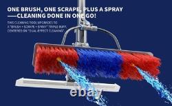24FT Telescopic 2-in-1 Solar Panel Cleaning Brush Water Fed & Squeegee, Pro Ki