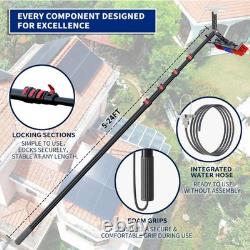 24FT Water-Fed Solar Panel Cleaning Kit, Lightweight, For Household & Outdoor