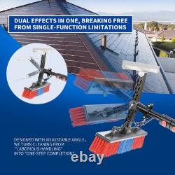 24ft Telescopic Water-Fed Solar Panel Cleaning Brush with Pole, Window Cleaner