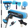 24ft Telescopic Water Fed Window Cleaning Pole Kit Extendable Reach Cleaner