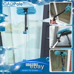 24ft Telescopic Water Fed Window Cleaning Pole Kit Extendable Reach Cleaner