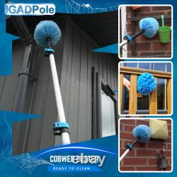 24ft Telescopic Water Fed Window Cleaning Pole Kit Extendable Reach Cleaner