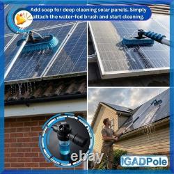 24ft Telescopic Water Fed Window Cleaning Pole Kit with Brush Squeegee Duster