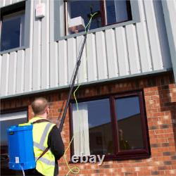 24ft Water Fed Pole & Backpack / Window Cleaning Telescopic Brush / Extendable