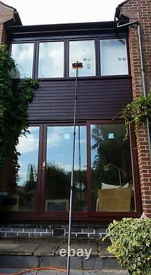 25 Foot Carbon Nano Window Cleaning Pole + Free 26cm Wash & Rinse Bar WFP Brush