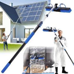 25ft Water Fed Window Cleaning Pole Cleaner Equipment Extension Brush Kit