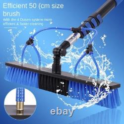 25ft Water Fed Window Cleaning Pole Cleaner Equipment Extension Brush Kit