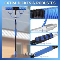 25ft Water Fed Window Cleaning Pole Cleaner Equipment Extension Brush Kit