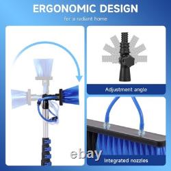 25ft Water Fed Window Cleaning Pole Cleaner Equipment Extension Brush Kit Tool