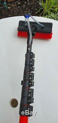 25ft Window Cleaning Water Fed Pole. Hose & Brush Head NEW BlueMan 20 Backpack