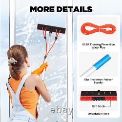 26FT Water Fed Pole Cleaning Brush Tool For Window+ Solar Panel Clean Washing