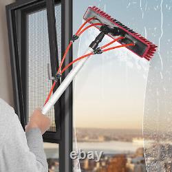 26 FT Water Fed Pole Cleaning Brush Tool For Window & Solar Panel Clean Washing