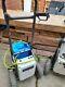 2x Water Fed Window Cleaning Trolley's With Spares + Charger. See Description