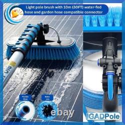 30ft Telescopic Water-Fed Solar Panel and Window Cleaning Pole Kit Extendable