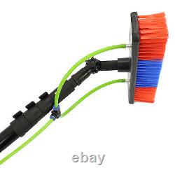 30ft Window Cleaning Pole Equipment Water Fed Telescopic Extendable Brush Kit