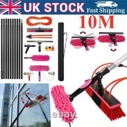 33ft Water Fed Pole Kit Solar Panel Window Cleaning Pole with Extendable Handle