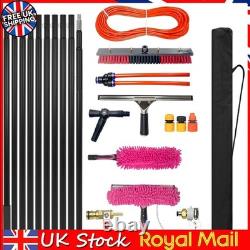 35FT Water Fed Pole Kit, Solar Panel Cleaning & Squeegee Kit, Aluminum Extenda