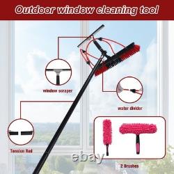 35FT Water Fed Pole Kit, Solar Panel Cleaning & Squeegee Kit, Aluminum Extenda