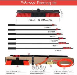 36FT/10.8M Water Fed Pole Telescopic Window Cleaner, Conservatory Roof Cleaner/Wa