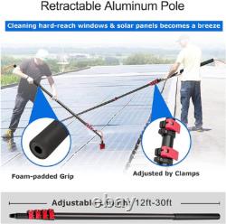 36FT/10.8M Water Fed Pole Telescopic Window Cleaner, Conservatory Roof Cleaner/Wa