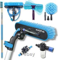 3.6m (12ft) Washing Kit Water-fed Brush, Cobweb Duster, 25cm Squeegee and Soap