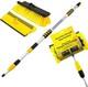 3m 9ft Aluminium Telescopic Water Fed Window Car Van Wash Brush Kit