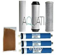 450GPD (3x150GPD) Reverse Osmosis RO Water Filter Replacement 5 Stage System DI