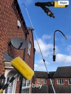 4 Mtr Window & Gutter Cleaning Brush With Gutter Jet Attachment & Soap Dispenser